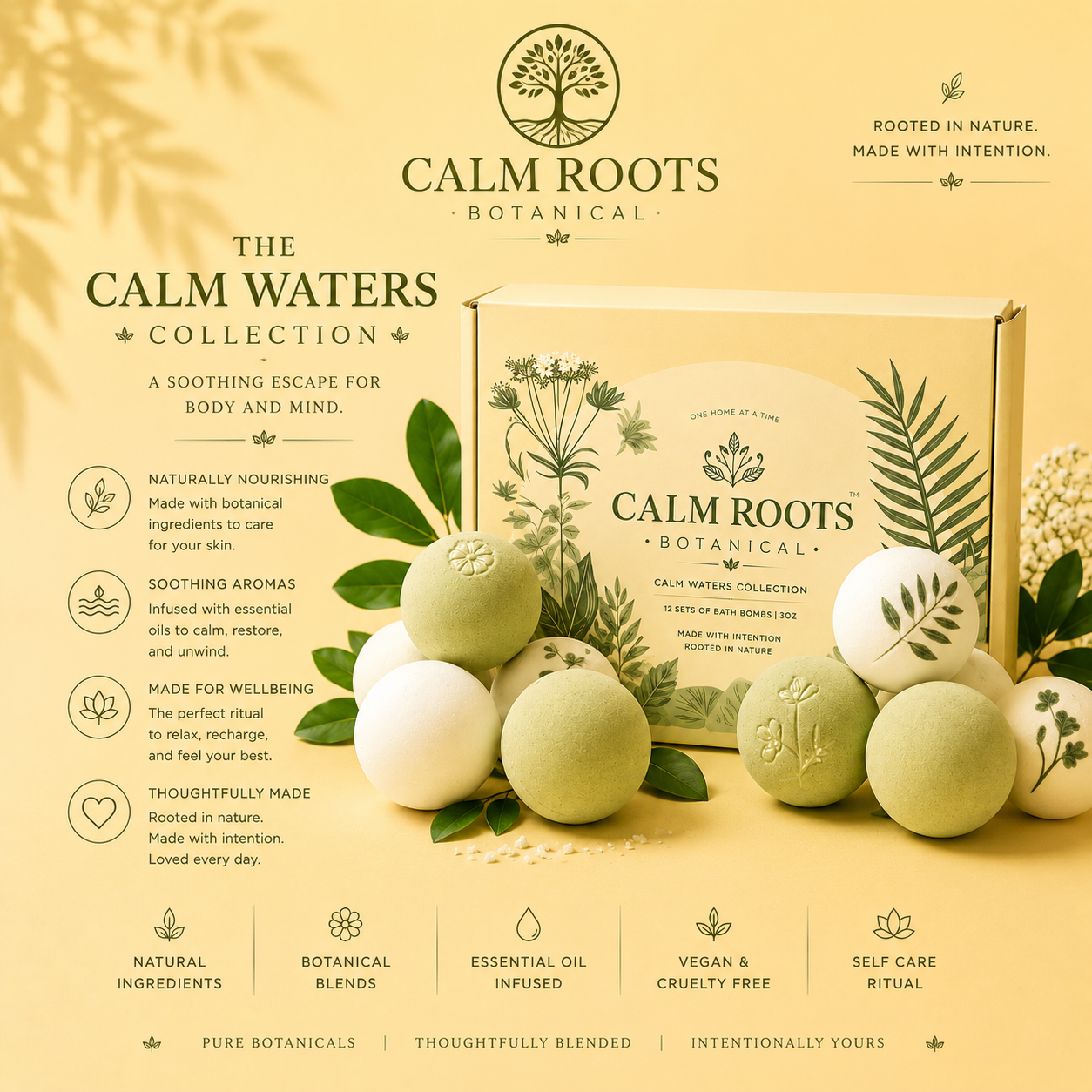 Plantful™ Natural Organic Handmade Bath Bombs12 Gift Sets Luxurious Aromatherapy Eco-Friendly Bubble Bath for Kids Perfect for Men and Women Valentines Day Gifts
